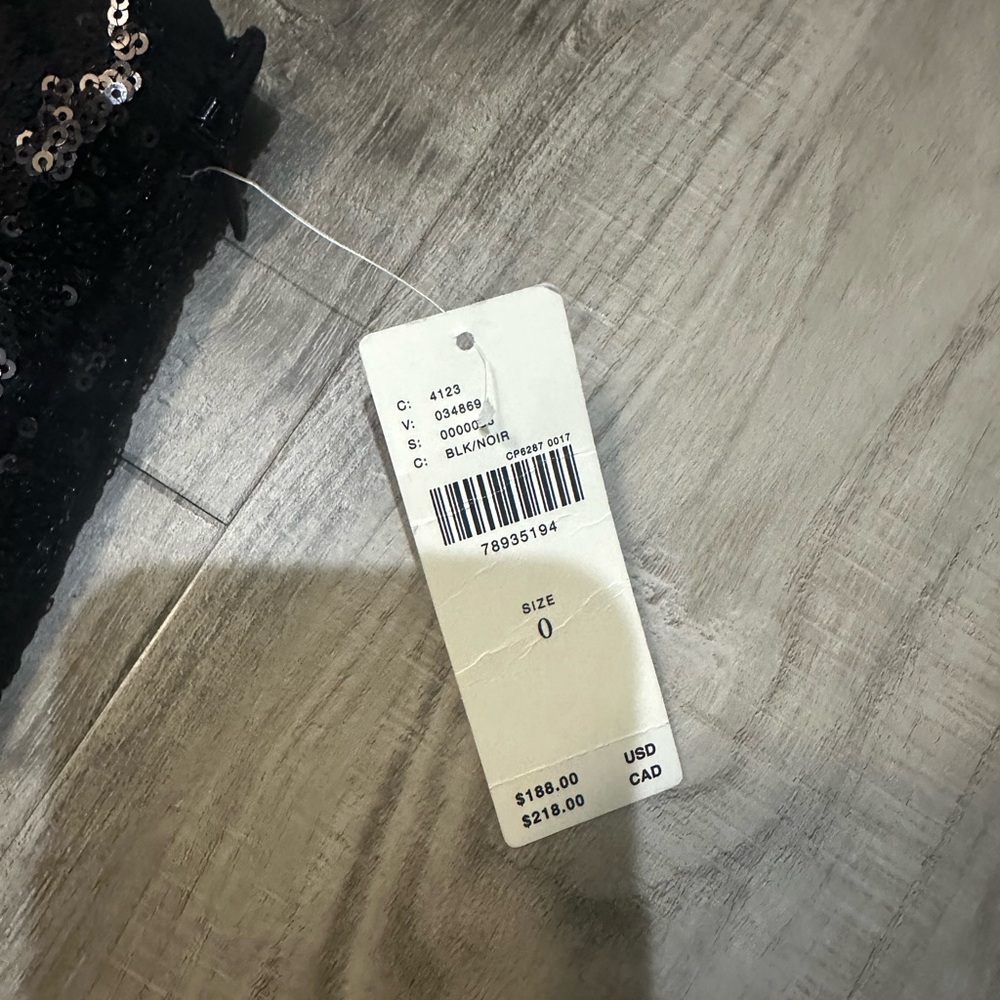 Anthropologie Black Sequin Flare Pants 0 - Picture 6 of 9